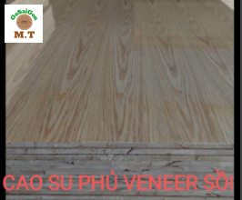 Ván cao su phủ veneer sồi 