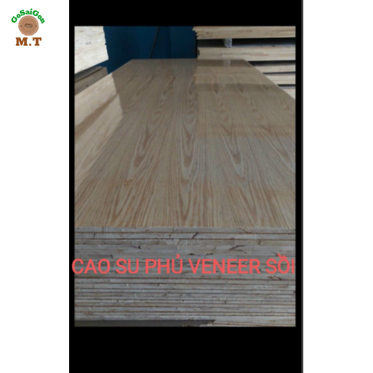 Ván cao su phủ veneer sồi 